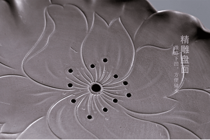Reservoir Tea Tray Small Tea Plate Yixing Zisha Holder For Tea Set Lotus Design