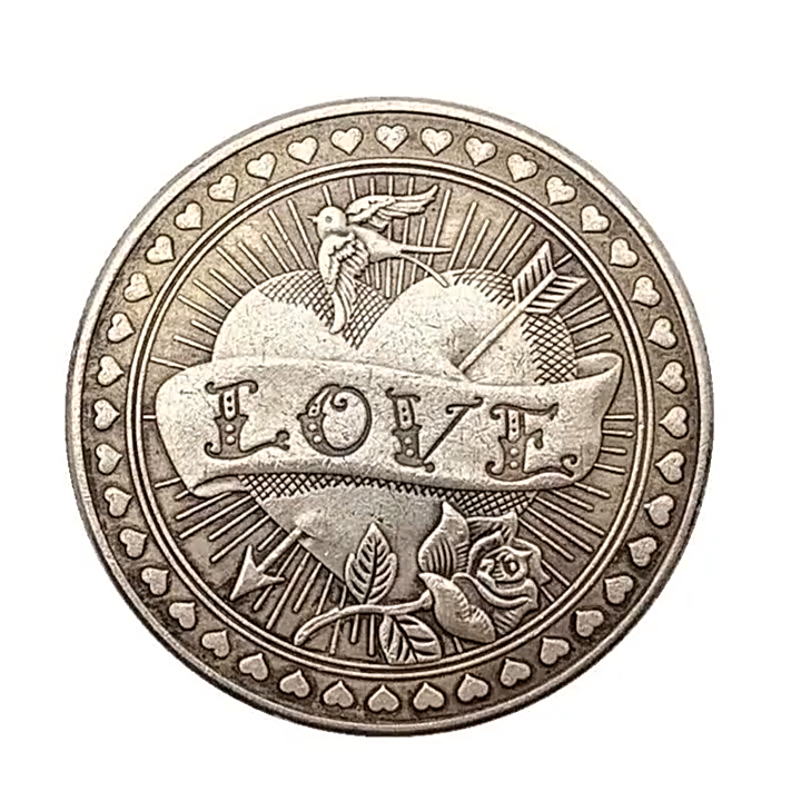 Commemorative Coins Metal Bronze Plated Love Or Hate Prediction Challenge 38x3mm