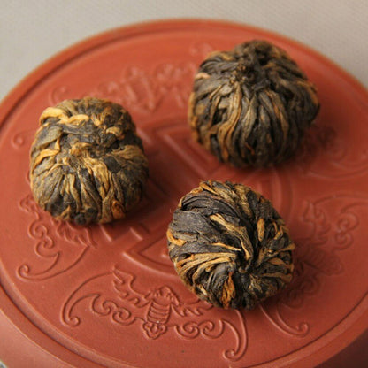 2023 Yunnan Black Tea Fengqing Dianhong Handmade Dragon Bal Golden Ball Tea 100g