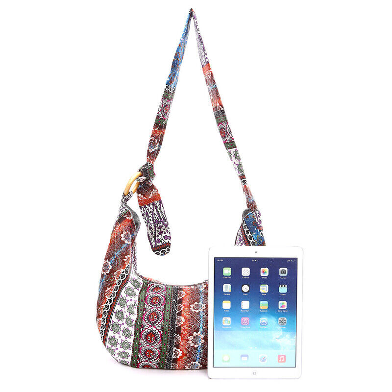 SALE Thai Hippie Boho Hobo Sling Shoulder Crossbody Bag Purse Ethnic Boho Lined