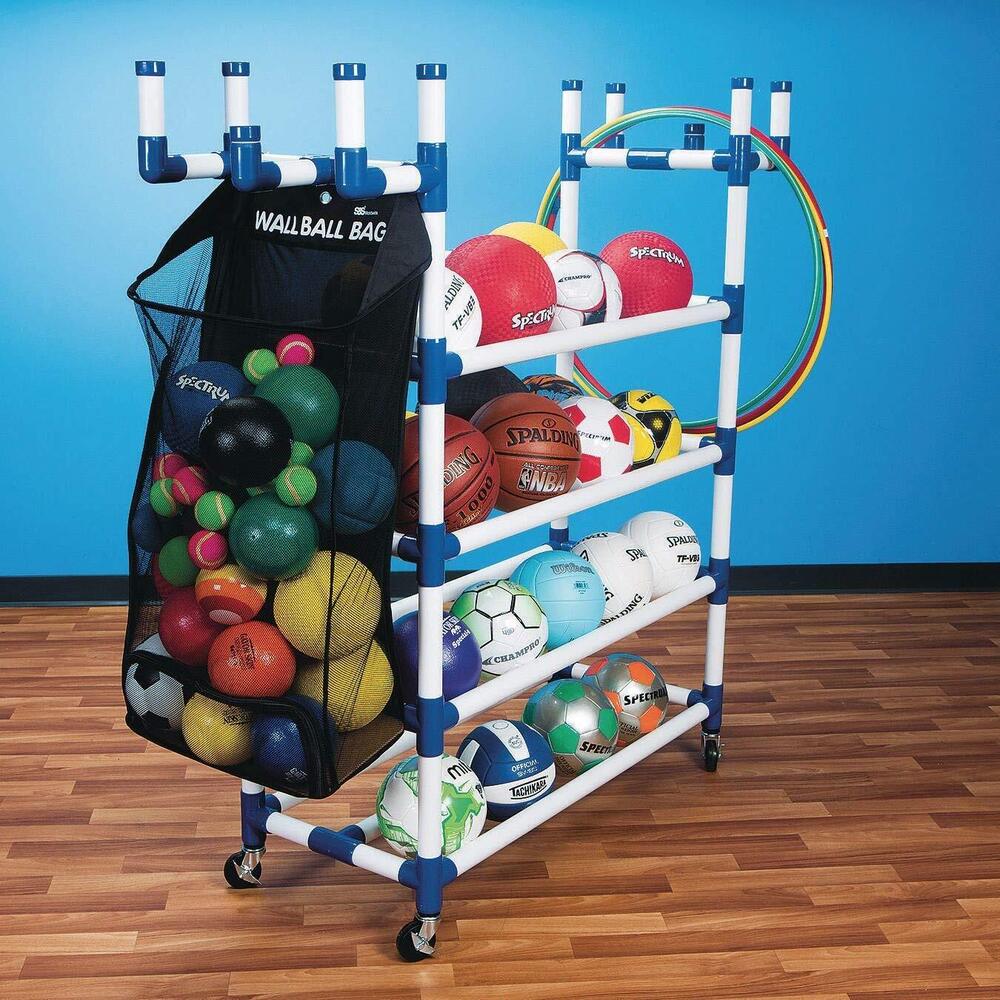 S&S Worldwide Cart and Wall Ball Bag. Large (36" L x 19-1/2" x 9") One Size