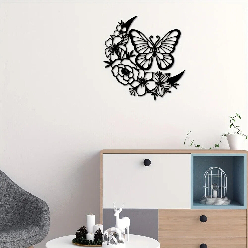 Modern Butterfly Flower Wall Hanging - Perfect for Home Decor, Birthday Parties