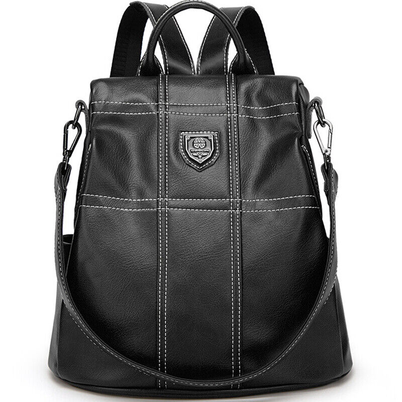 Genuine Leather Women's Backpack Travel Bag Rucksack Crossbody Bag School Bag