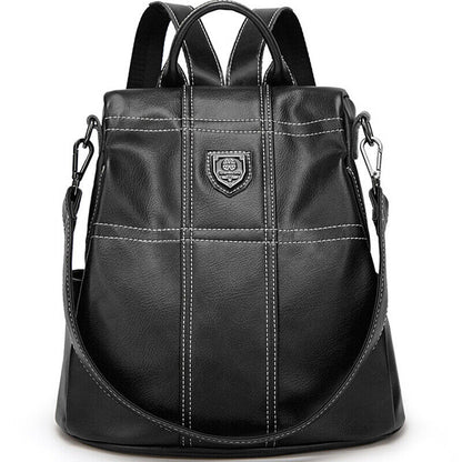 Genuine Leather Women's Backpack Travel Bag Rucksack Crossbody Bag School Bag