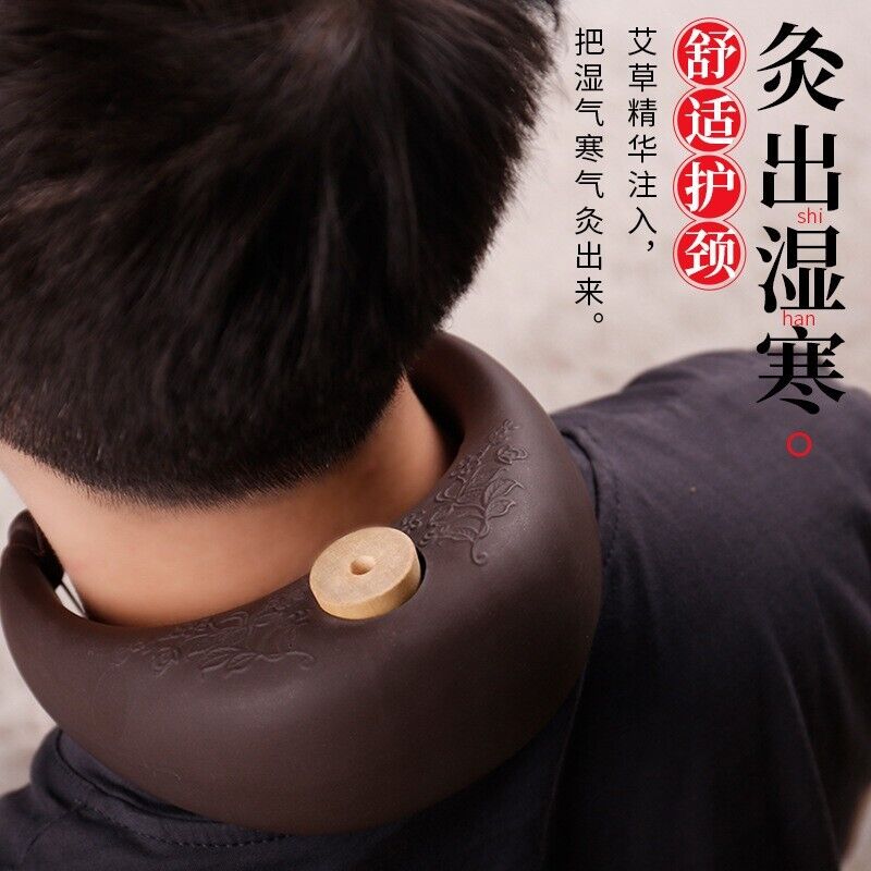 紫砂灸 颈部艾灸罐 温灸器 颈部护理Purple Sand Cervical Moxibustion Vertebra Tank Warm Moxa Pot