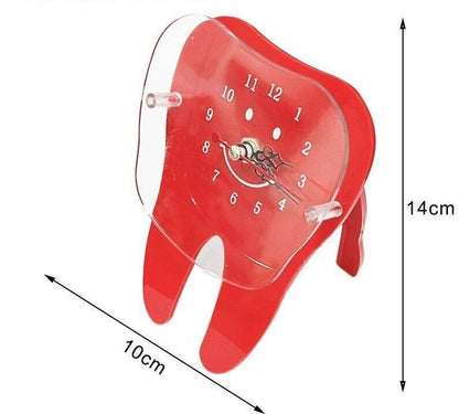 Table Clocks Dental Desk Decoration Small Tooth Shape Artcraft Ornaments 10x14cm