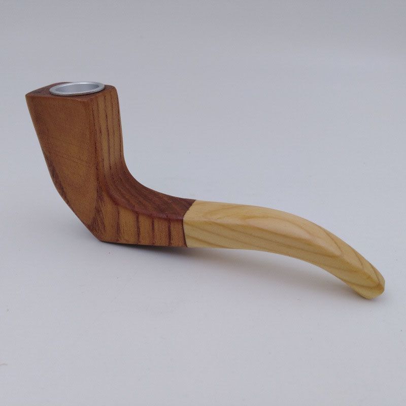 Tobacco Pipes Handmade Solid Wood Bent Smoking Tools Sickle Design Presser 115mm