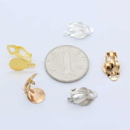 20pcs Gold Silver Clip-on Earring Converter Ear Clip Base Jewelry Making Finding