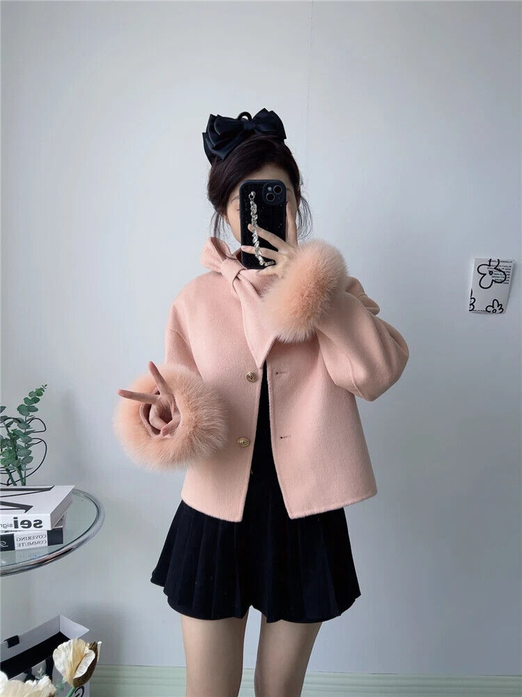 Winter Coat Ladies Outwear Coat Cashmere Wool Woolen Women Jacket