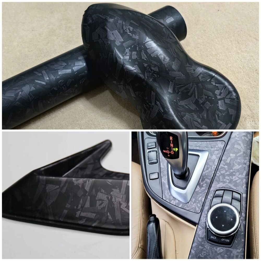 Car Stickers PET Forged Carbon Fiber Vinyl Silver Black Red Roll Adhesive Decals