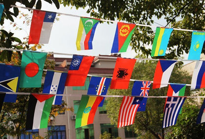 World Bunting Flag 14x21cm 20x30cm Football National Banner Decoration 24-200Pcs