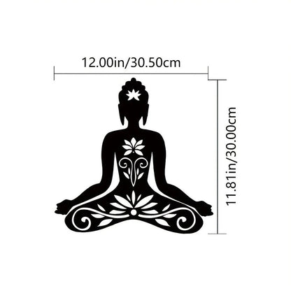 1pc Buddhism Theme Decor Wall Art Decorations, Indoor Black Classic Room Decor
