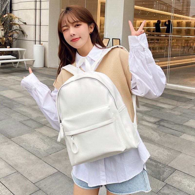 Fashion Backpack Large Leather Laptop High Quality Book Schoolbag Students 1 PC
