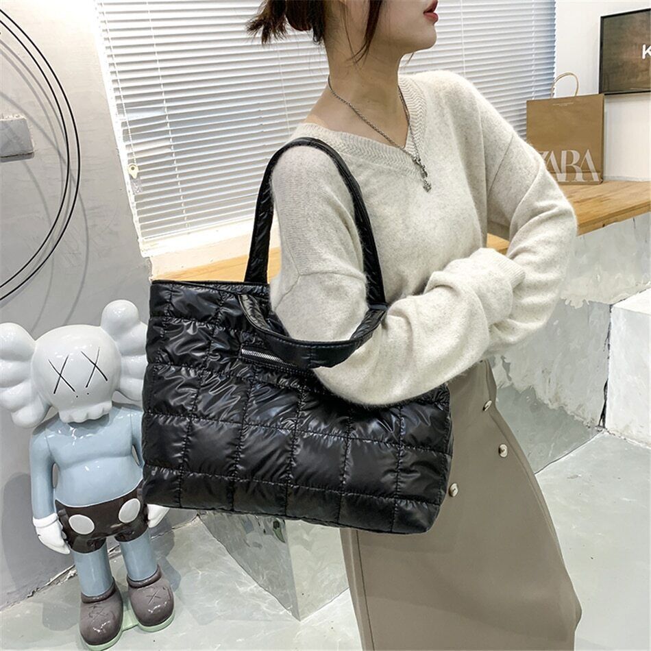 Fabric Women Bags Shoulder Bags Women Winter Travel Ladies Space Bag