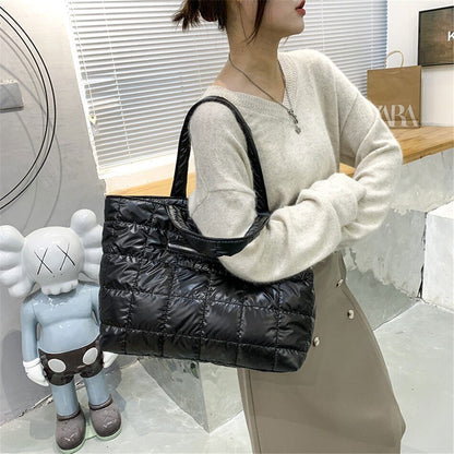 Fabric Women Bags Shoulder Bags Women Winter Travel Ladies Space Bag