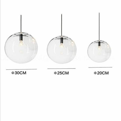 Glass Ball Pendant Lamp Nordic Modern Minimalist Single-head Restaurant Light AC