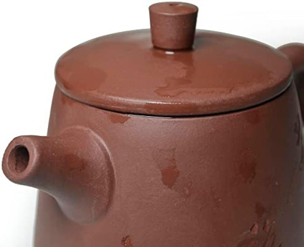 Yixing Zisha Clay Teapot 5.4oz Chinese Tea Pots 紫砂壶 Conical Soaking kettle red
