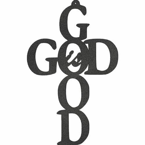 Metal Wall Art - God Is Good Cross Metal Ornaments Pretty Artwork Wall Stickers