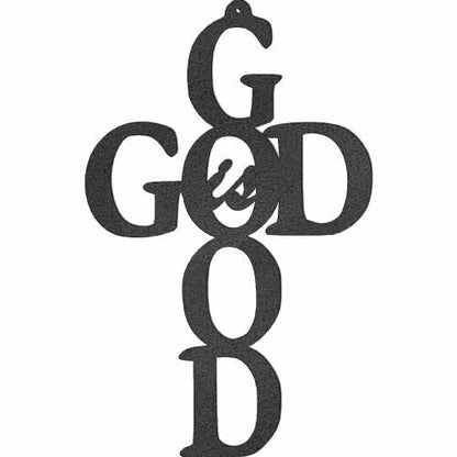 Metal Wall Art - God Is Good Cross Metal Ornaments Pretty Artwork Wall Stickers
