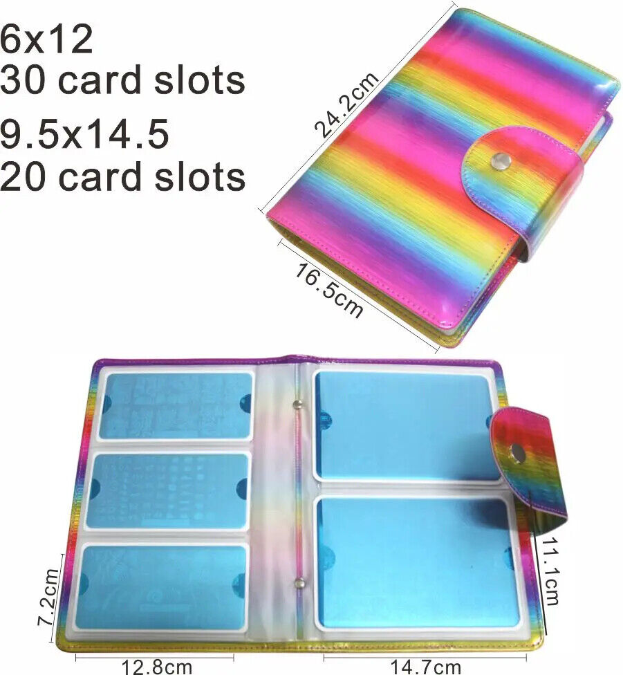 Nail Art Tools PU Leather Stamping Plate Organizer Case 50 Slot Card Storage Bag