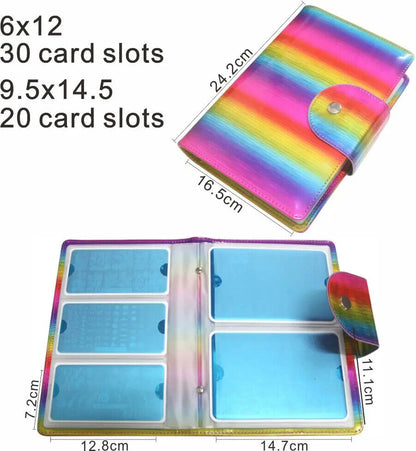 Nail Art Tools PU Leather Stamping Plate Organizer Case 50 Slot Card Storage Bag