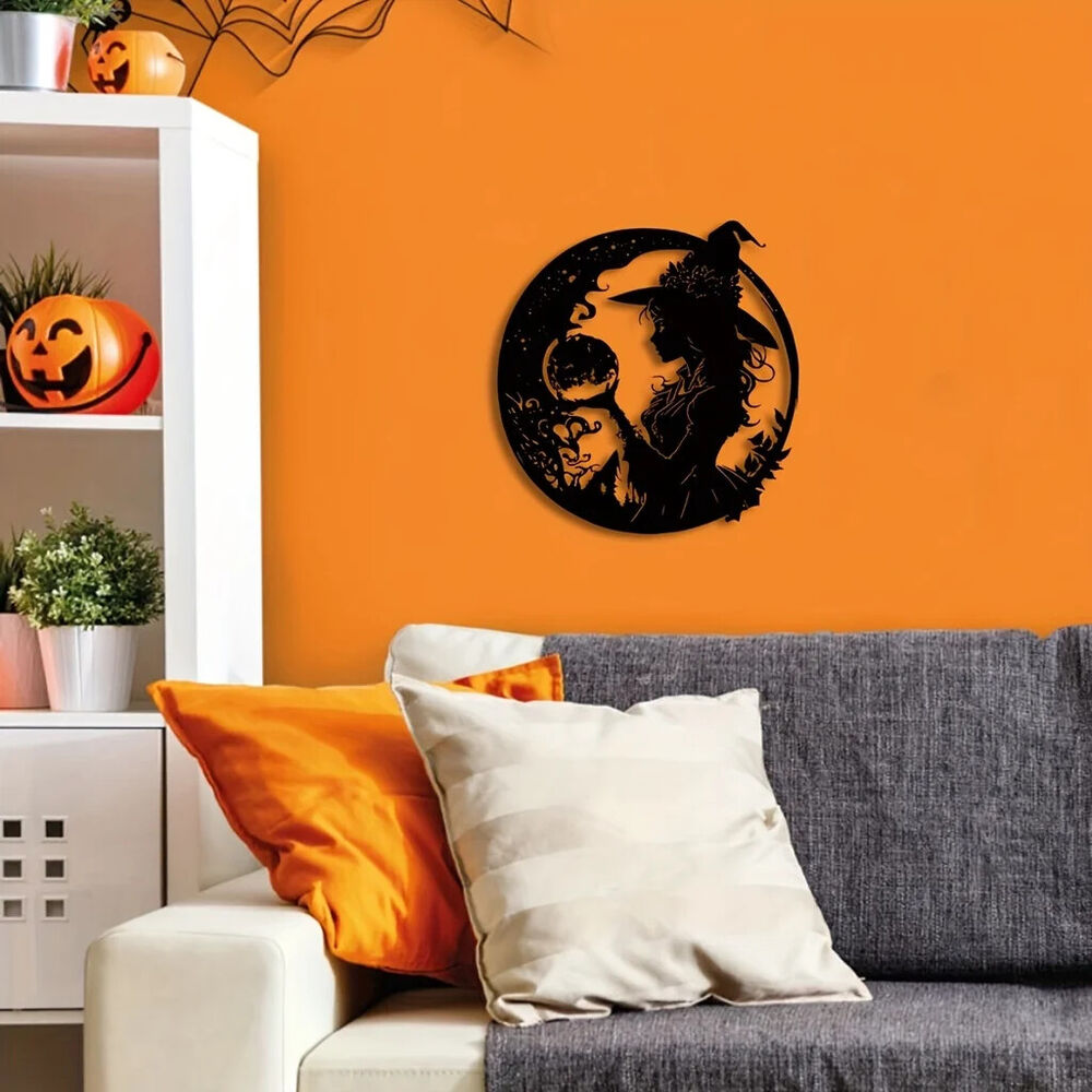 1pc Metal Witch Wall Art - Add A Terrible Touch To Your Home Decor