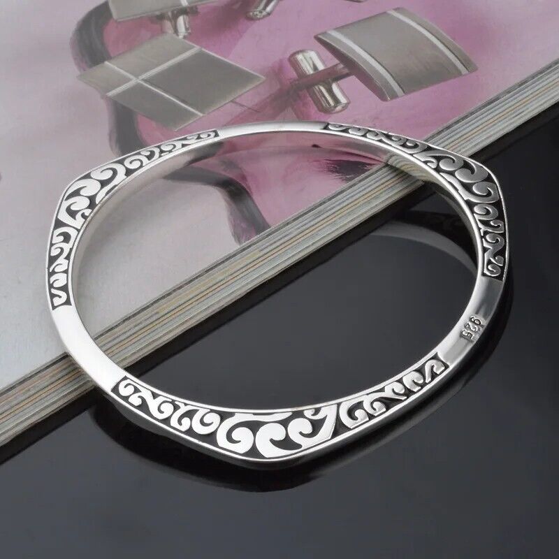 Women Cuff Bracelet Sterling Tibetan Silver Bangle Vintage Style Fashion Jewelry