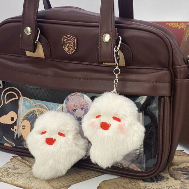 Cute Doll Anime Keychain Hu Tao Ghost Kawaii Plush Stuffed Cartoon Bag Pendant