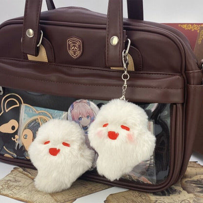 Cute Doll Anime Keychain Hu Tao Ghost Kawaii Plush Stuffed Cartoon Bag Pendant