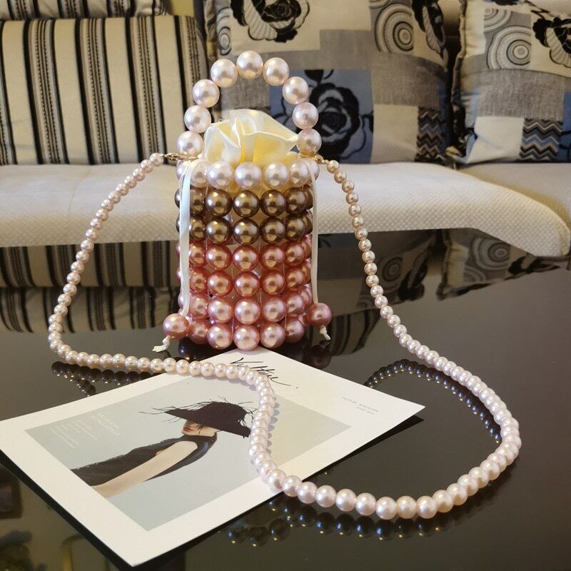 Evening Bag Women Pearl Beaded Party Purses Ladies Handbag Wedding Party