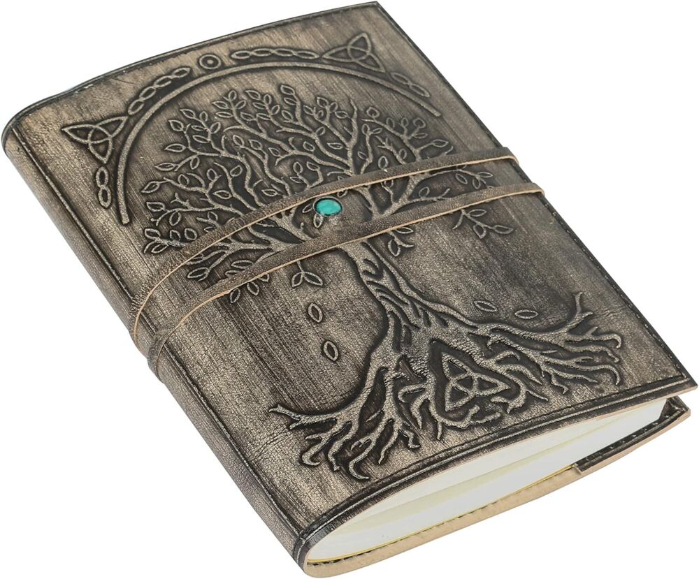 Hand Crafted Leather Journal Tree of Life Handmade Writing Notebook Diary Gift