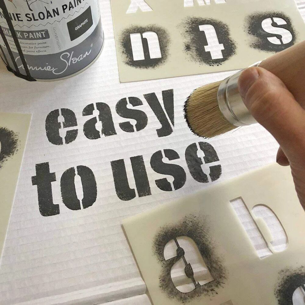 Letter Number Stencil 62Pcs PET Reusable Washable Alphabet Crafr Template 5 Inch