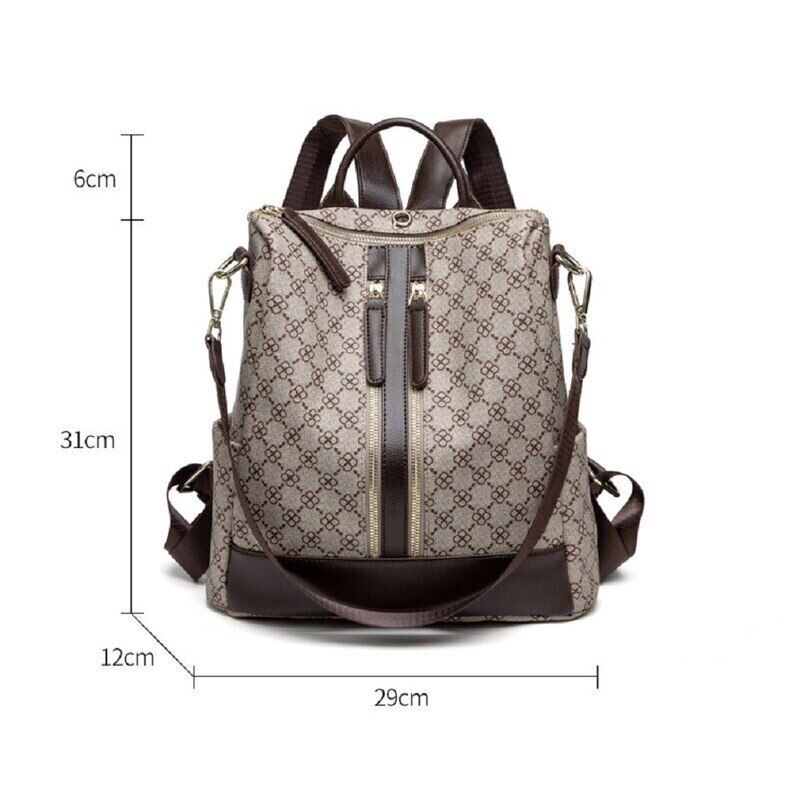 Women Pack Bag Bags Brand Design Monogram Anti-theft Backpack Girl Printing