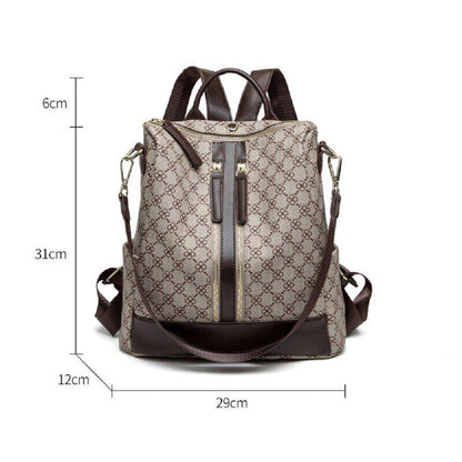 Women Pack Bag Bags Brand Design Monogram Anti-theft Backpack Girl Printing