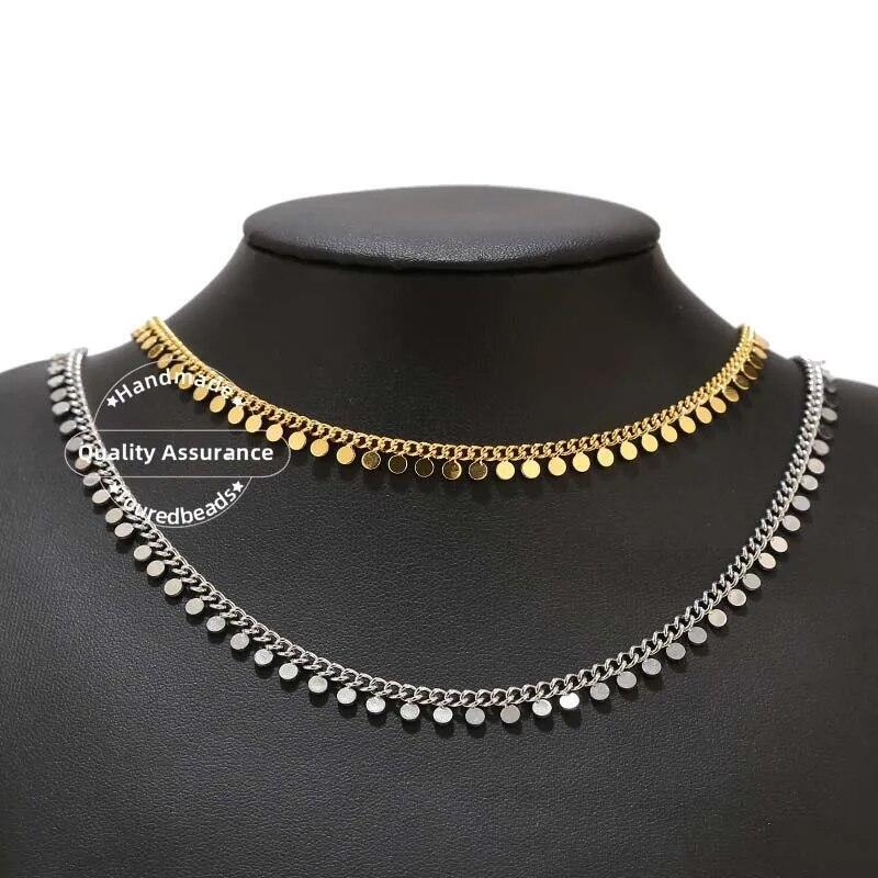 1meter Stainless Steel Link Chains Curb Drop Disc Ball Chain Jewelry Making Supp