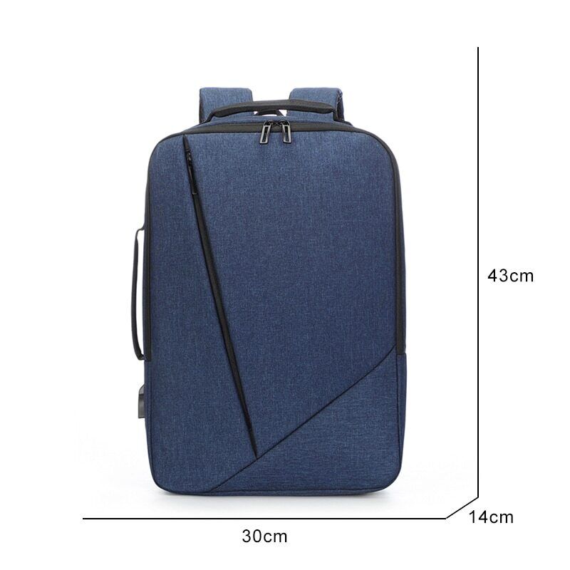 Men's Backpack USB Charging Man Multifunctional Oxford Cloth Bag Laptop Bag