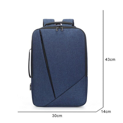 Men's Backpack USB Charging Man Multifunctional Oxford Cloth Bag Laptop Bag