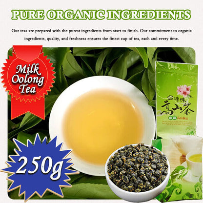 Jin Xuan Milk Oolong Tea Organic Taiwan Green Food for Detox Weight Loss - 250g