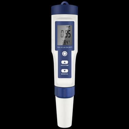 5 in 1 PH Meter Water Quality Tester Digital TDS EC Salinity Temperature Meter
