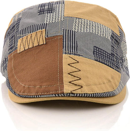 Unisex Newsboy Caps Cotton Buckle Adjustable Beret Hat Flat Driving Cap Gift