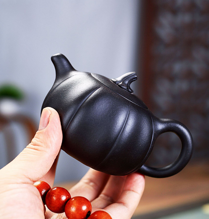 Yixing purple clay pot manual raw ore bionic manual pumpkin Pot Teapot Tea Set