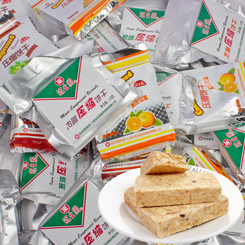 Compressed Biscuit Outdoor Chinese Food Snack 118g*8bags Onion taste 干粮 冠生园压缩饼干