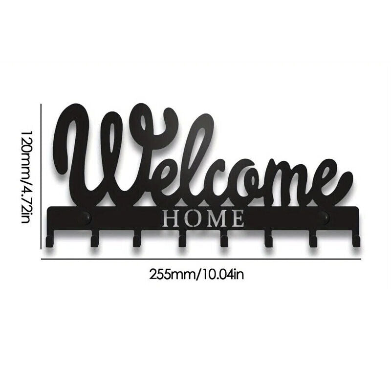 1pc Key Holder, Metal Keys Holder, Wall Mounted WELCOME Design Style Key Rack