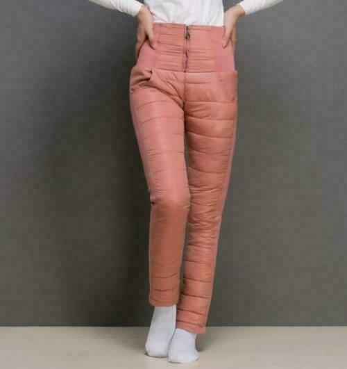 Women Winter Sweet Fashion Pant Outwear Duck Down Puffer Warm Long Trousers New