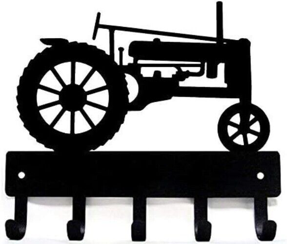 Farm Tractor #39 Key Rack Hanger - 9 inch Wide Metal Wall Art