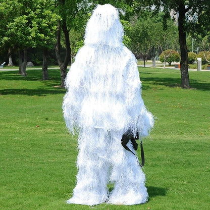 Men White Ghillie Suits Synthetic Fiber Yowie Sniper Tactical Hunting Clothing