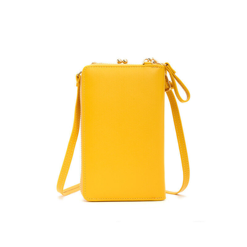 Female Cell Phone Money Bags Ladies Purse Soft Leather Flap Mini Crossbody Bags