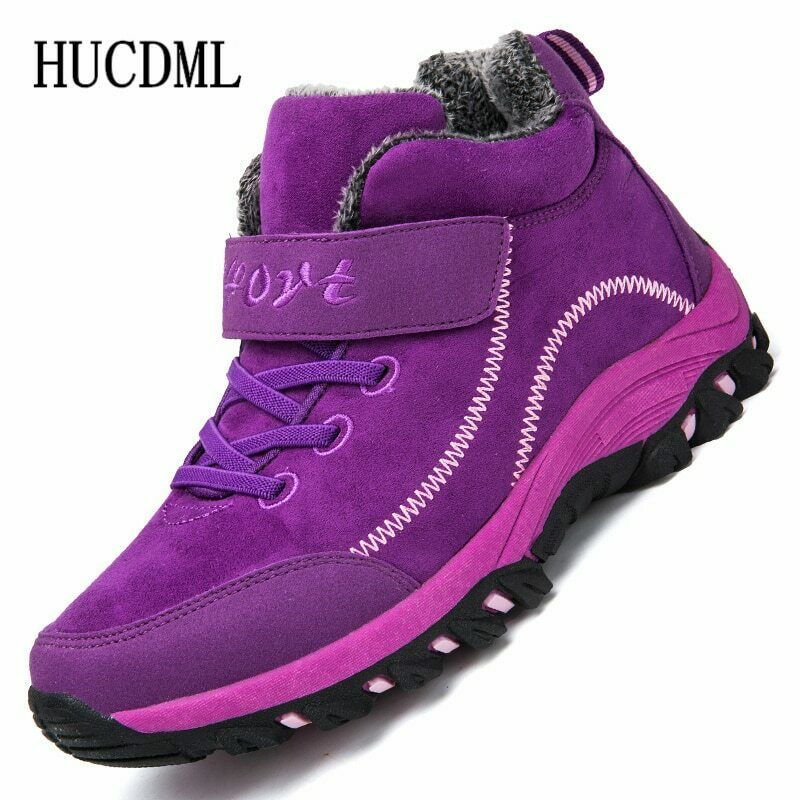 Waterproof Suede Warm Snow Boots Work Casual Shoes High Top Non-slip Ankle Boots