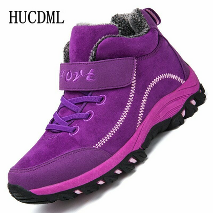Waterproof Suede Warm Snow Boots Work Casual Shoes High Top Non-slip Ankle Boots
