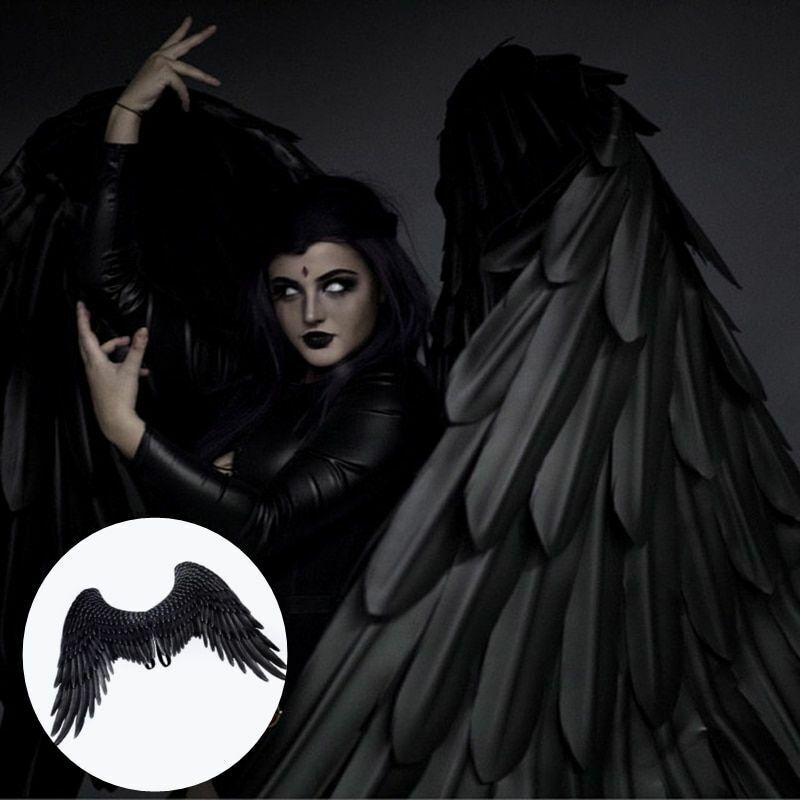 Halloween Big Wings Angel Devil Cosplay Accessories Large Black 68*54CM Costume